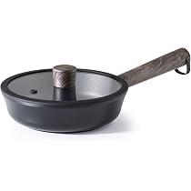 Amazon.co.jp: SENSARTE 深型フライパン 20cm 蓋付き ノンスティック